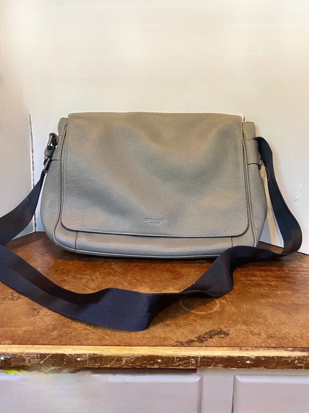 Coach Metropolitan Courier Messenger Bag Gray Pebble Leather 2006